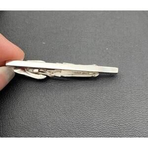 Vintage Swank Silver Tone Slim Simple Classic Tie Bar Clip